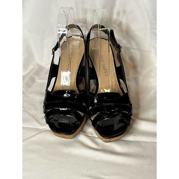 Franco Sarto Casey Cork Wedge Sandal Heels 8M - Picture 1 of 5